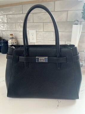 kate spade Black Leather Structured Satchel